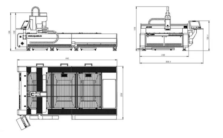 1000 W metallilevy Cnc-kuitu laserleikkauskone