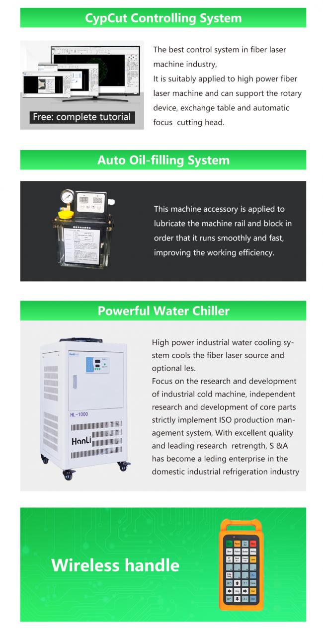 Hiilirauta-alumiinimetalli ruostumaton teräs Cnc-kuitu laserleikkauskone