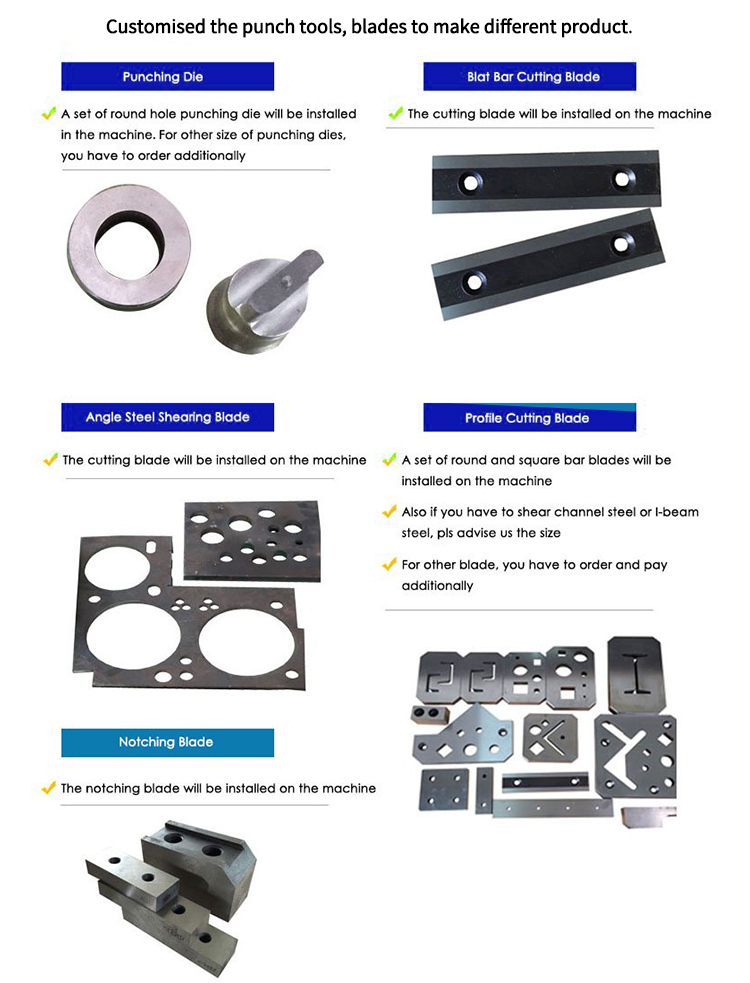 Hydraulic Ironworker 25 Ton Hand Tools Hydraulic Combined Punching And Cutting Machine Hydraulinen Ironworker 25 Ton Käsityökalut Hydraulinen yhdistetty lävistys- ja leikkauskone