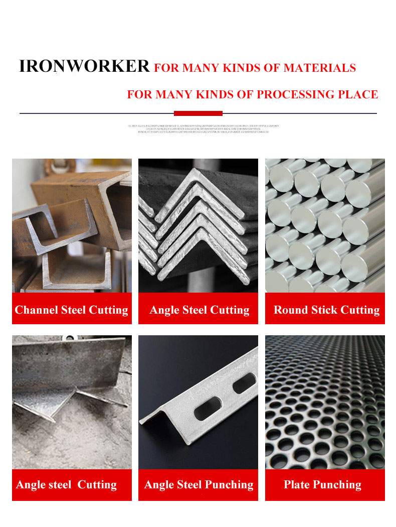 Hydraulic Ironworker 25 Ton Hand Tools Hydraulic Combined Punching And Cutting Machine Hydraulinen Ironworker 25 Ton Käsityökalut Hydraulinen yhdistetty lävistys- ja leikkauskone