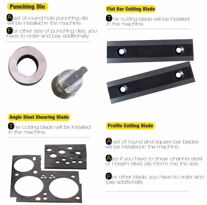 Q35y-sarjan monitoiminen hydraulinen rautatyöntekijä yhdistetty leikkaus- ja lävistyskone