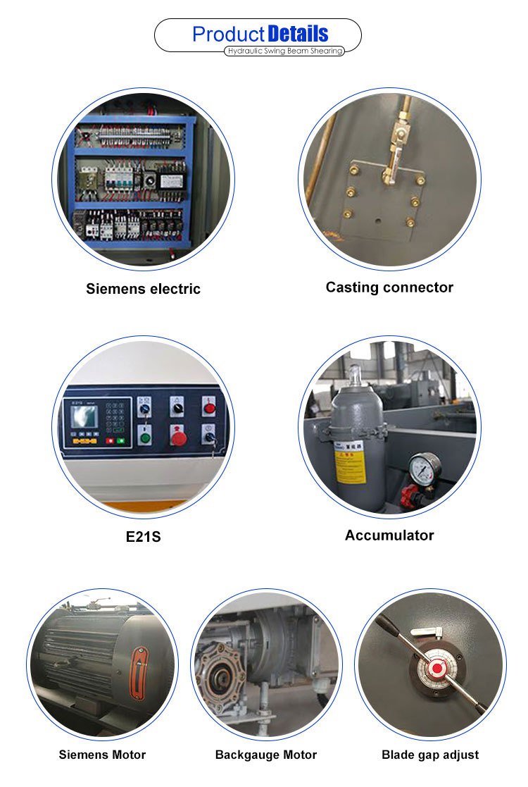 Qc12y-6x5000 Cnc Hydraulic Shearing Machine For Sheet Metal Cutting With Ce Qc12y-6x5000 Cnc hydraulinen leikkauskone levyn leikkaamiseen Ce:llä